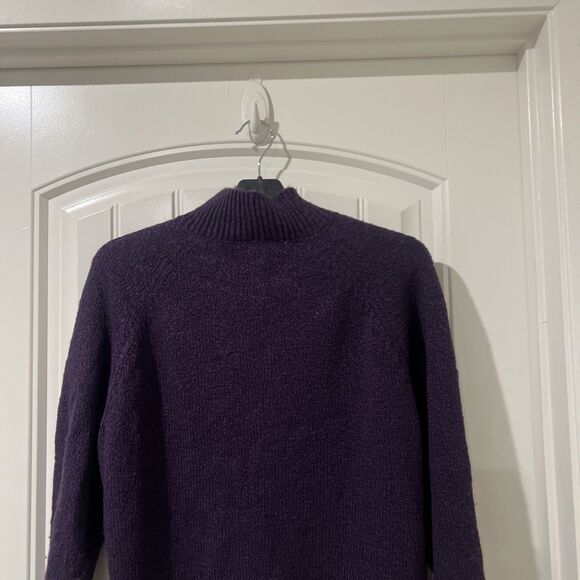 Karen Scott Women Beaded Long Sleeve Mock Neck Pullover Sweater Purple Size L - Picture 6 of 6